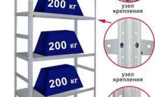 Стеллажи с нагрузкой на полку до 200 кг