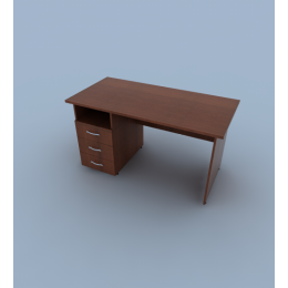 Стол прямоугольный с тумбой (левый) 29S101