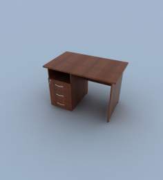 Стол прямоугольный с тумбой и с замком (левый) 29S210