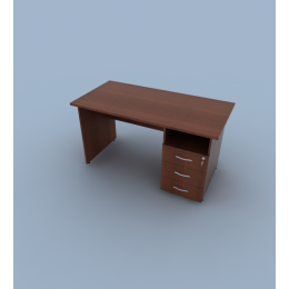 Стол прямоугольный с тумбой и с замком (правый) 29S211