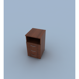 Тумба приставная, 3 ящика+ниша 29Т301