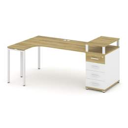 Стол эргономичный Concept CN.SA-406 Металл белый