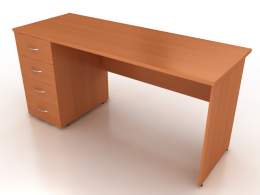Стол рабочий однотумбовый левый СО6-16 L