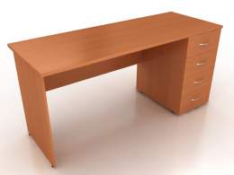 Стол рабочий однотумбовый правый СО6-16 R