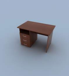 Стол прямоугольный с тумбой (левый) 29S100