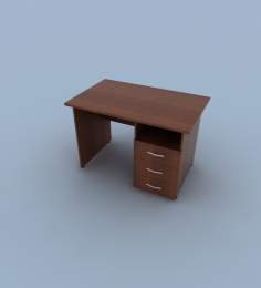 Стол прямоугольный с тумбой и с замком (правый) 29S210