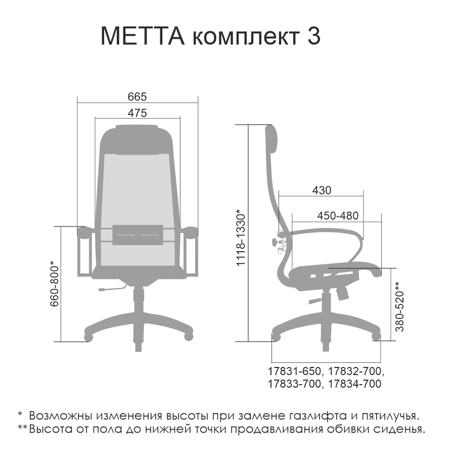 Кресло для персонала asset черное ткань